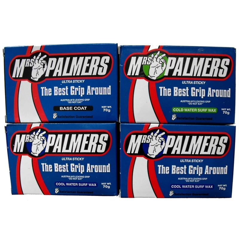 Mrs Palmers Surf Wax Base Cold And Cool Water 4 Block Pack 1 Mrs Palmers Surf Wax Base Cold And Cool Water 4 Block Pack