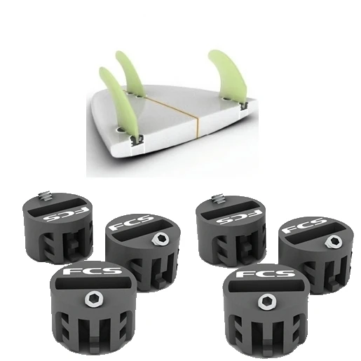 Genuine FCS X2 Surfboard Plugs Set - 3 Fin Thruster 1 Genuine FCS X2 Surfboard Plugs Set - 3 Fin Thruster