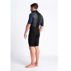 C-Skins Element 3/2mm Mens Shorty Wetsuit Black Slate Cyan - Extra Large XL -Surf Gear Shop 2048x blank copy5 25838
