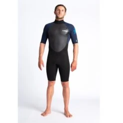 C-Skins Element 3/2mm Mens Shorty Wetsuit Black Slate Cyan - Extra Large XL -Surf Gear Shop 2048x blank copy8 white 80427