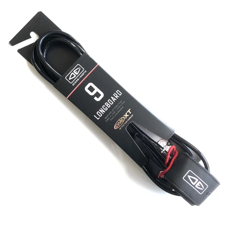 Ocean Earth One XT Longboard Surfboard Leash 9ft Ankle - Black/Blue 1 Ocean Earth One XT Longboard Surfboard Leash 9ft Ankle - Black/Blue