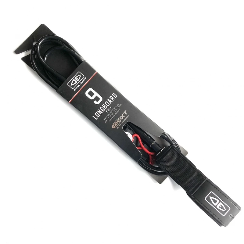 Ocean Earth One XT Longboard Surfboard Knee Leash 9ft - Black 1 Ocean Earth One XT Longboard Surfboard Knee Leash 9ft - Black
