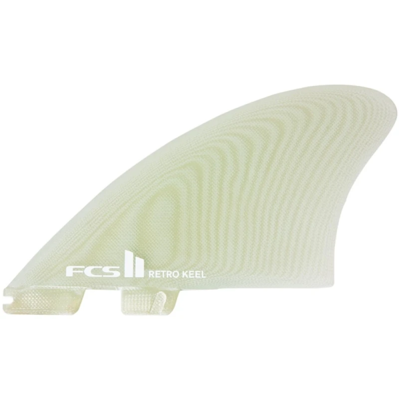 FCS II Retro Keel PG Twin Surfboard Fin Set Clear 1 FCS II Retro Keel PG Twin Surfboard Fin Set Clear