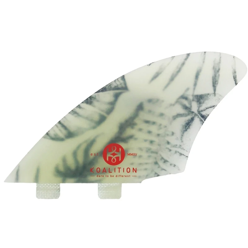 Koalition Keels Surfboard Fin Set Tropical Leaves FCS 1 Koalition Keels Surfboard Fin Set Tropical Leaves FCS