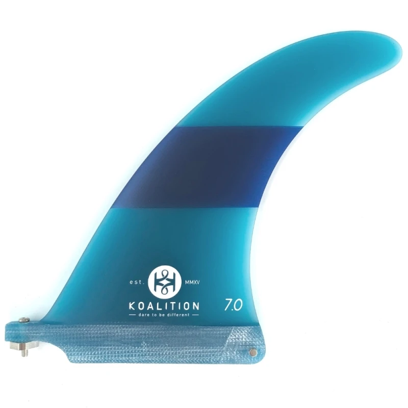 Koalition California Longboard Fin 7 Inch Blue Stripes 1 Koalition California Longboard Fin 7 Inch Blue Stripes