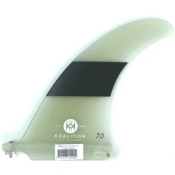 Koalition California Longboard Fin 7 Inch Clear Black Stripes