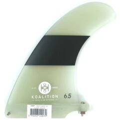 Koalition California Longboard Fin 6.5 Inch Clear Black Stripes