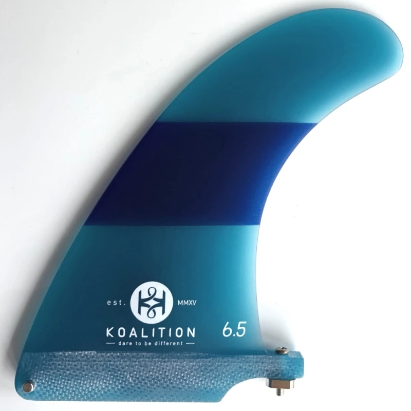 Koalition California Longboard Fin 6.5 Inch Blue Stripes 1 Koalition California Longboard Fin 6.5 Inch Blue Stripes