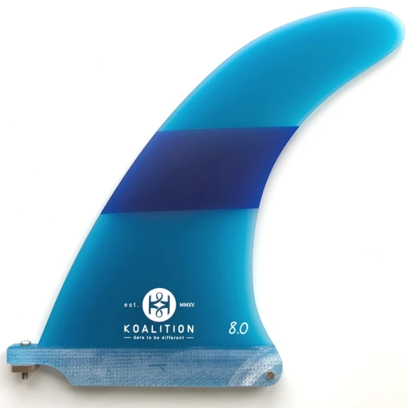 Koalition California Longboard Fin 8 Inch Blue Stripes 1 Koalition California Longboard Fin 8 Inch Blue Stripes