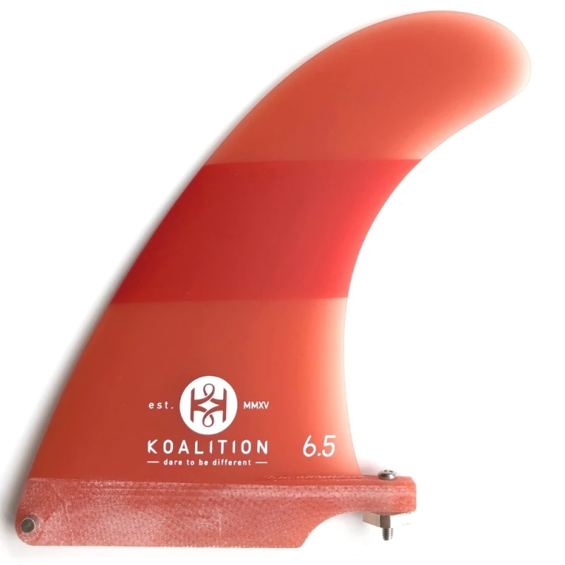 Koalition California Longboard Fin 6.5 Inch Orange Stripes 1 Koalition California Longboard Fin 6.5 Inch Orange Stripes