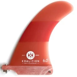 Koalition California Longboard Fin 6 Inch Orange Stripes