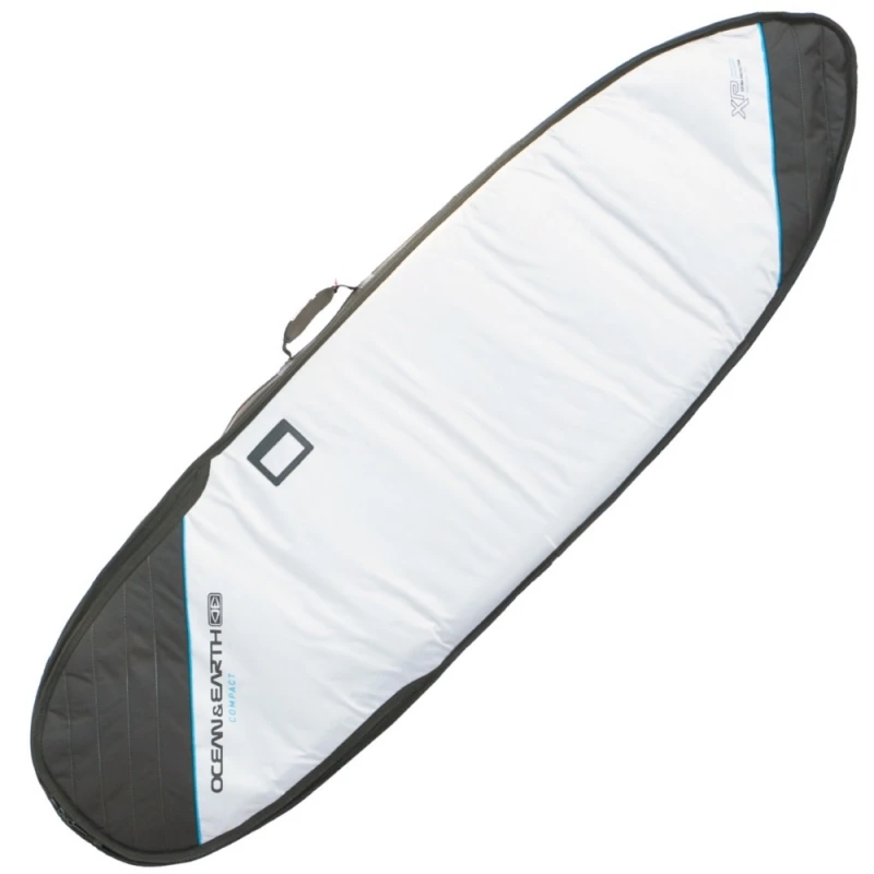 Ocean Earth Double Compact Shortboard XP Surfboard Travel Bag Silver - 6ft 1 Ocean Earth Double Compact Shortboard XP Surfboard Travel Bag Silver - 6ft