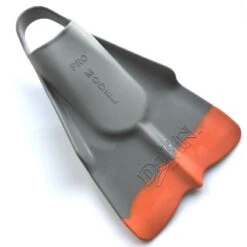 DaFiN Swim Fins Grey Orange - MEDIUM - UK 6-7 (US7-8)