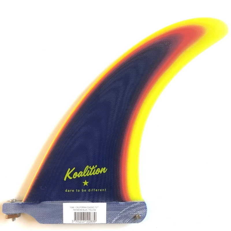 Koalition California Longboard Fin 7.5 Inch Blue Rainbow 1 Koalition California Longboard Fin 7.5 Inch Blue Rainbow