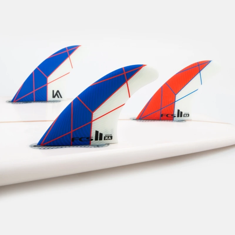 FCS II KA Thruster Surfboard Fins Medium Blue White 2 FCS II KA Thruster Surfboard Fins Medium Blue White - Image 2