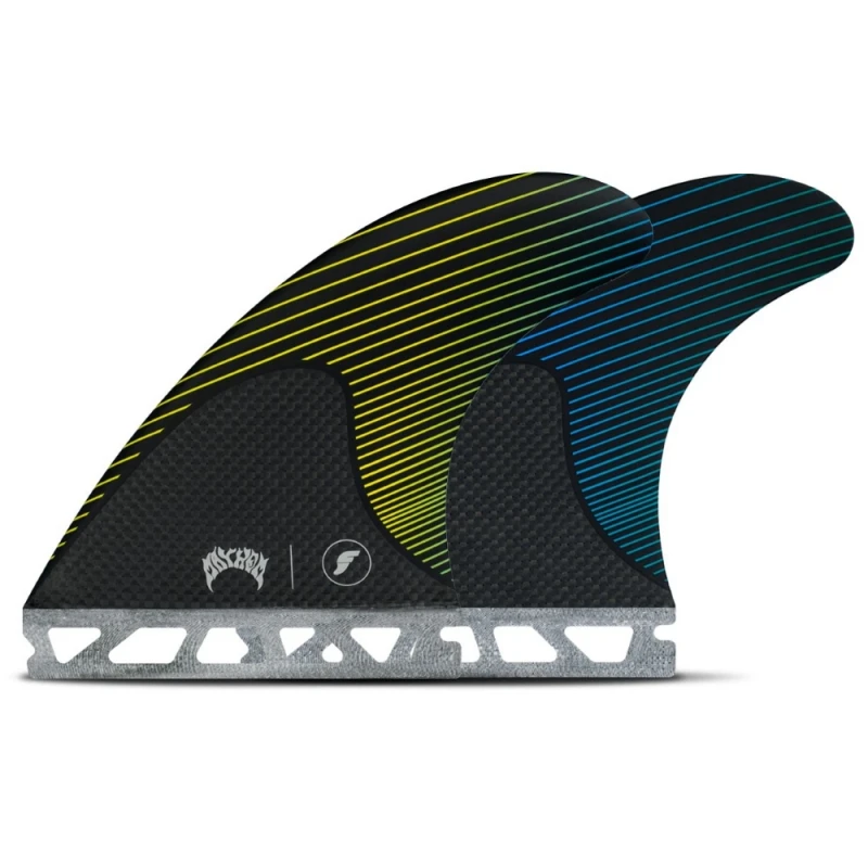 Futures Fins Mayhem Medium Thruster Fins Yellow Blue 1 Futures Fins Mayhem Medium Thruster Fins Yellow Blue