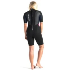 C-Skins Element 3/2mm Womens Shorty Wetsuit Slate Black Coral - UK 10 -Surf Gear Shop 6833 3 l