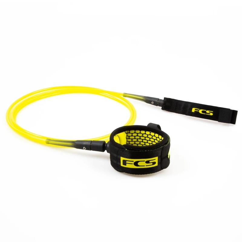 FCS All Round Essential Surfboard Leash 6ft Acid 1 FCS All Round Essential Surfboard Leash 6ft Acid