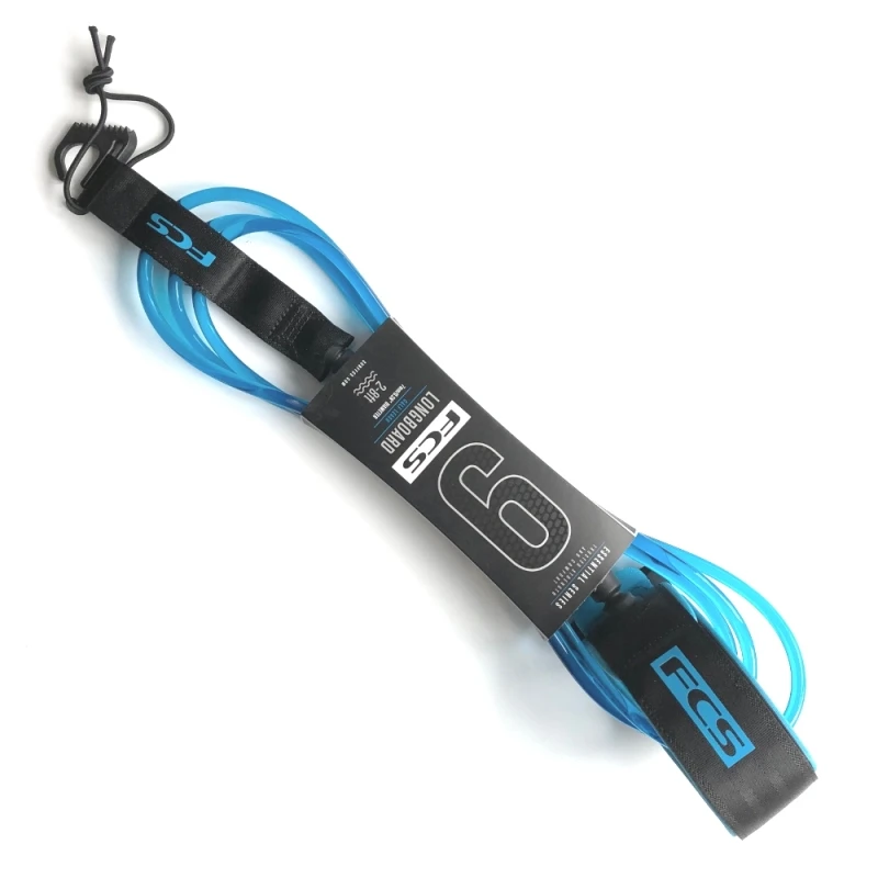 FCS All Round Essential Longboard Knee Leash 9ft Black Blue 1 FCS All Round Essential Longboard Knee Leash 9ft Black Blue