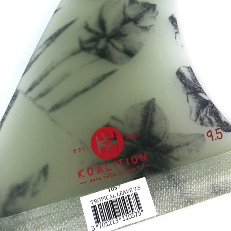Koalition Tropical Leaves Longboard Fin 9.5 Inch 2 Koalition Tropical Leaves Longboard Fin 9.5 Inch - Image 2
