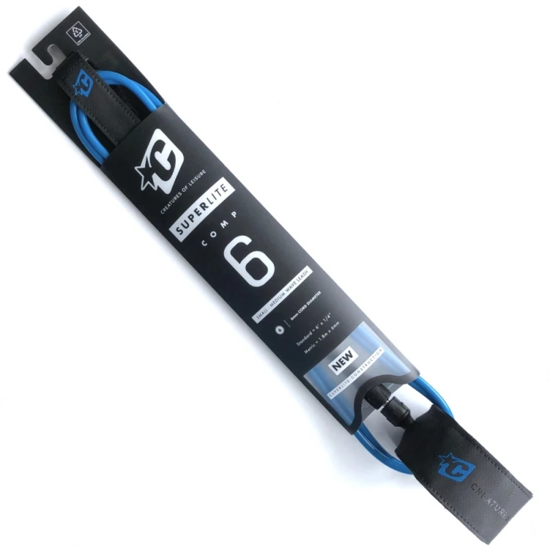 Creatures 6ft Superlite Comp Leash Electric Blue Black 1 Creatures 6ft Superlite Comp Leash Electric Blue Black