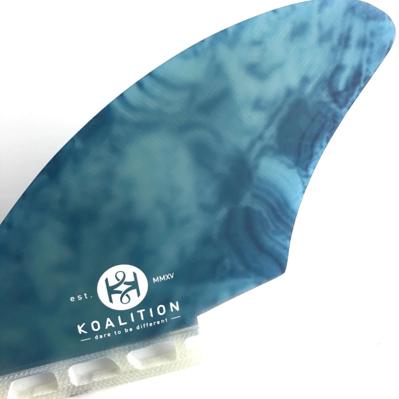 Koalition Keels Surfboard Fin Set Blue Malachite Futures 2 Koalition Keels Surfboard Fin Set Blue Malachite Futures - Image 2
