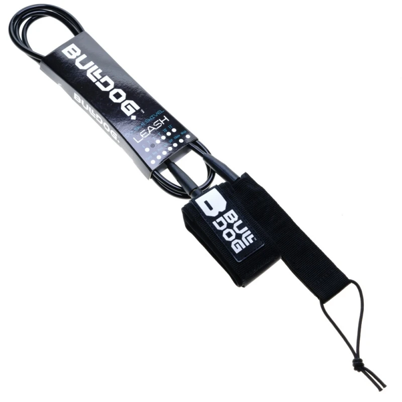 Bulldog Surfboard Leash 6ft - Black/Clear Coax 4 Bulldog Surfboard Leash 6ft - Black/Clear Coax - Image 4