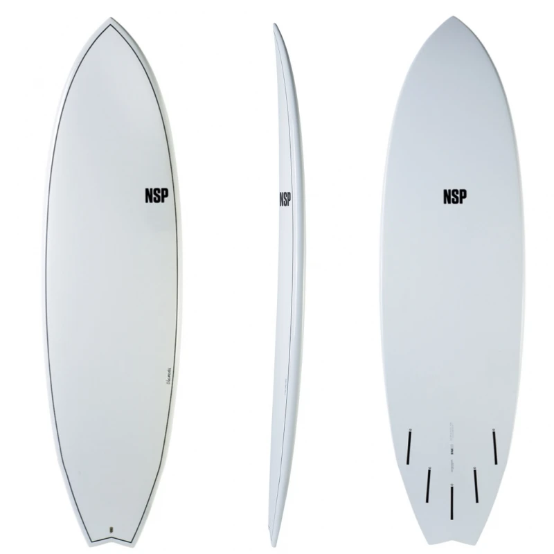 NSP 7ft2 Fish Surfboard Package White 2 NSP 7ft2 Fish Surfboard Package White - Image 2