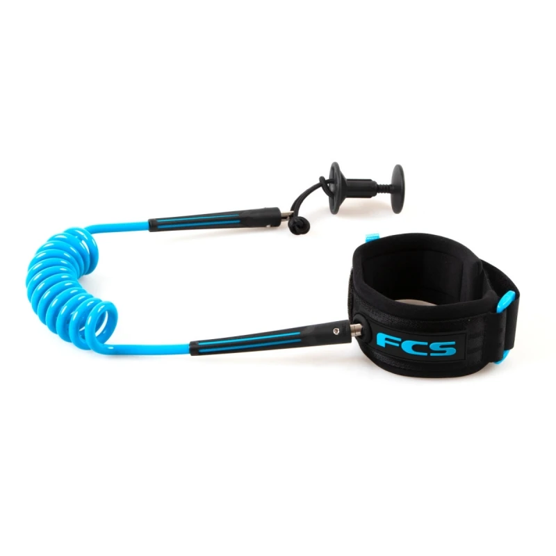 FCS Coiled Bodyboard Wrist Leash - Black 2 FCS Coiled Bodyboard Wrist Leash - Black - Image 2