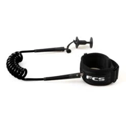 FCS Coiled Bodyboard Bicep Leash - Black