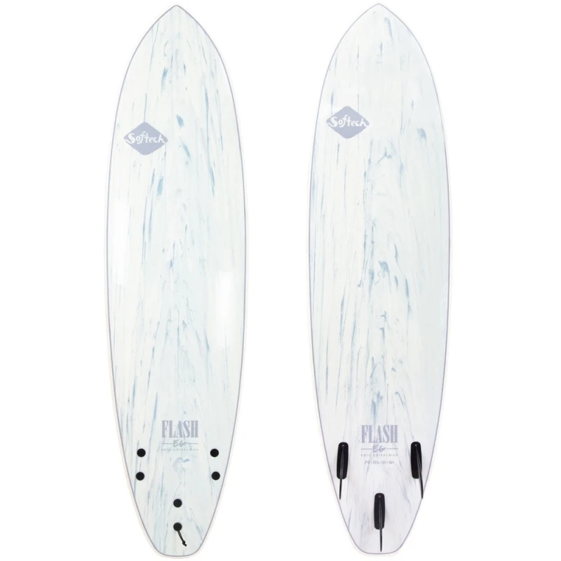 Softech Eric Geiselman Flash 6ft6 Soft Surfboard White Marble 1 Softech Eric Geiselman Flash 6ft6 Soft Surfboard White Marble