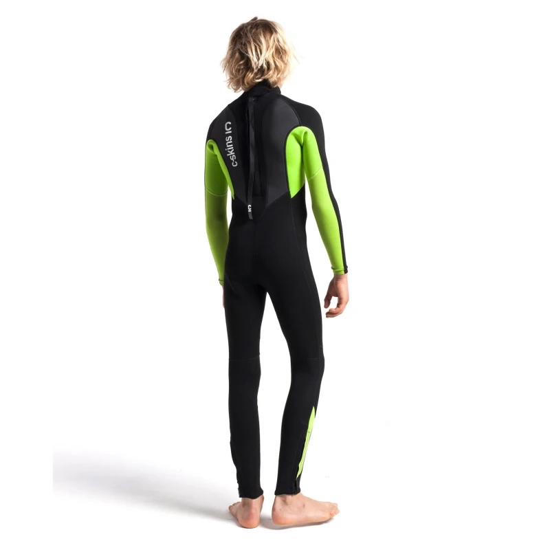 C-Skins Element 3/2mm Junior Wetsuit Back Lime Multi - J2XL 2 C-Skins Element 3/2mm Junior Wetsuit Back Lime Multi - J2XL - Image 2