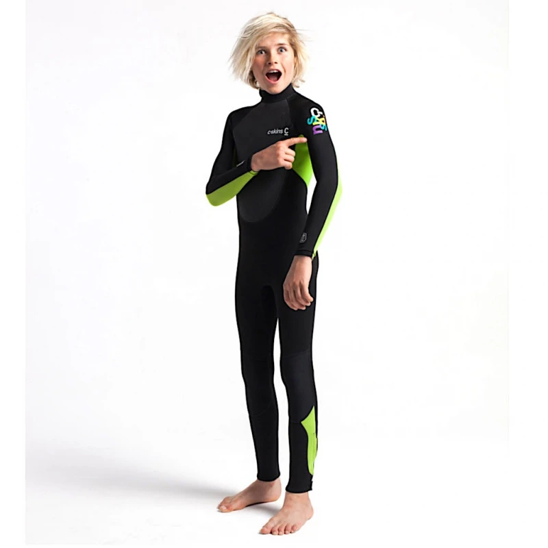 C-Skins Element 3/2mm Junior Wetsuit Back Lime Multi - J2XL 1 C-Skins Element 3/2mm Junior Wetsuit Back Lime Multi - J2XL