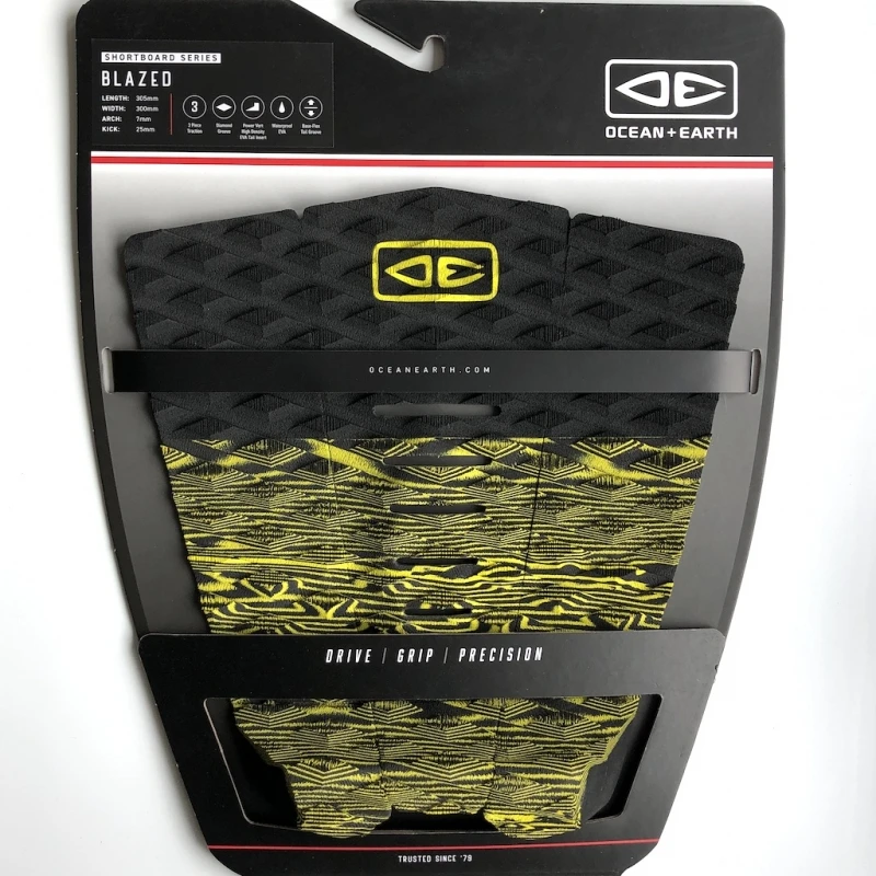 Ocean Earth Blazed Surfboard Tail Pad Lime 1 Ocean Earth Blazed Surfboard Tail Pad Lime