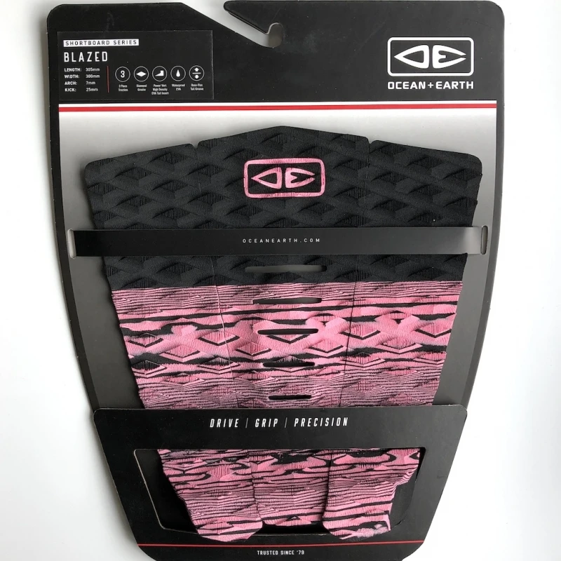 Ocean Earth Blazed Surfboard Tail Pad Pink 1 Ocean Earth Blazed Surfboard Tail Pad Pink