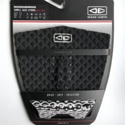 Ocean Earth Simple Jack Hybrid Surfboard Tail Pad Black White