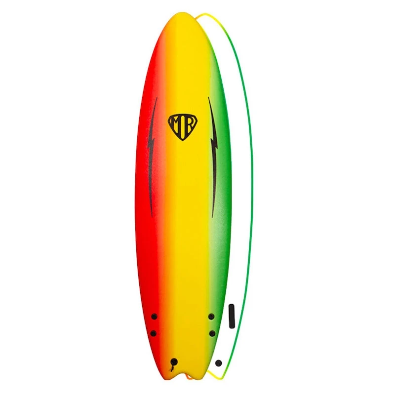 Ocean Earth MR Ezi Rider Soft Surfboard 6ft6 Rasta 1 Ocean Earth MR Ezi Rider Soft Surfboard 6ft6 Rasta