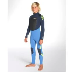C-Skins Junior Legend 5/4/3mm Wetsuit Back Zip Cyan Ink Blue - J2XL -Surf Gear Shop 7782 2 l