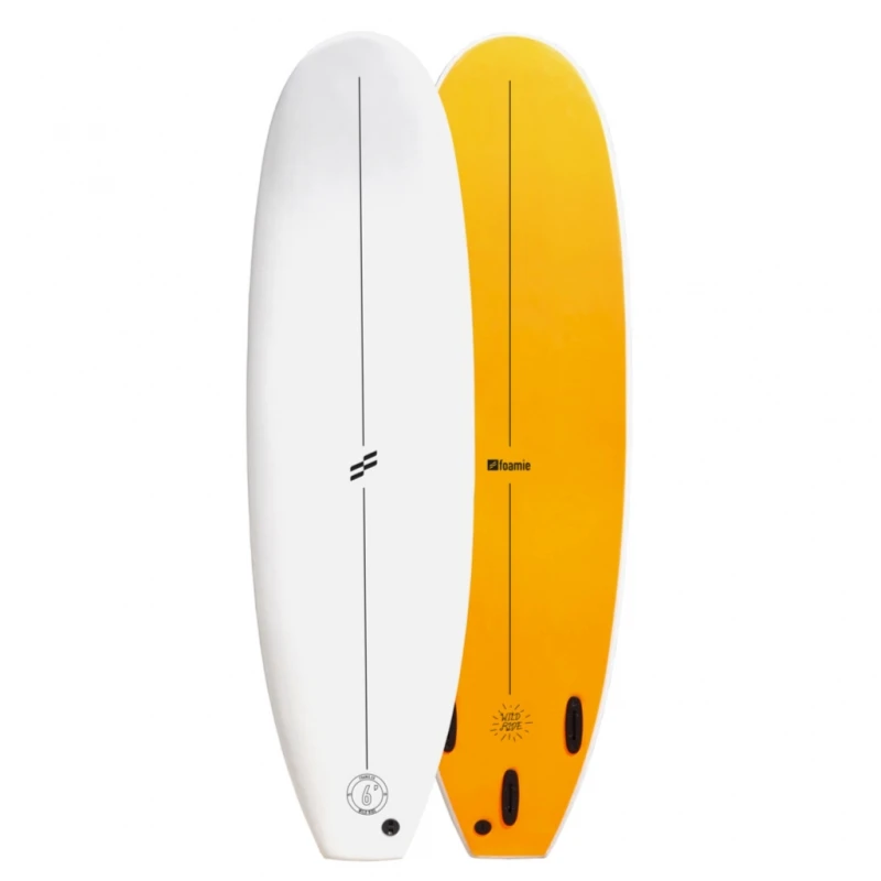 Foamie 6ft Wild Ride Soft Surfboard White Orange 1 Foamie 6ft Wild Ride Soft Surfboard White Orange