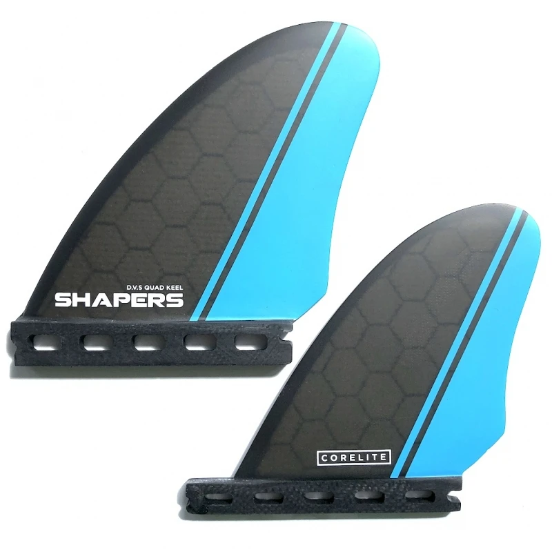 Shapers DVS Quad Keel Fins Black Blue Futures 1 Shapers DVS Quad Keel Fins Black Blue Futures