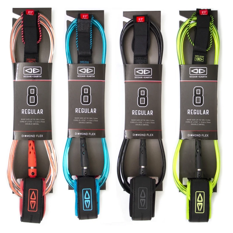 Ocean And Earth Regular Surfboard Leash 8ft - Black 1 Ocean And Earth Regular Surfboard Leash 8ft - Black