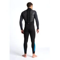 C-Skins Element 3/2mm Mens Wetsuit Black Anthracite Cyan - Large Tall LT -Surf Gear Shop cel32mbzbkancyquarter3 17249