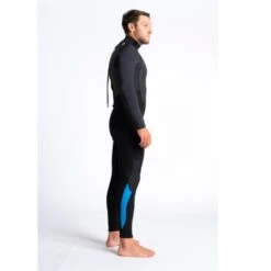 C-Skins Element 3/2mm Mens Wetsuit Black Anthracite Cyan - Large Tall LT -Surf Gear Shop cel32mbzbkancyside1 64300