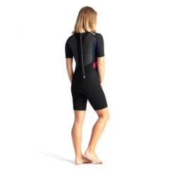 C-Skins Element 3/2mm Womens Shorty Wetsuit Slate Black Coral - UK 10 -Surf Gear Shop cel32shwbkslcrquarter3 15257