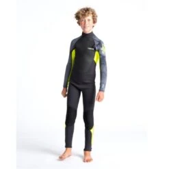 C-Skins Element 3/2mm Junior Wetsuit Anthracite Yellow Black - J2XL