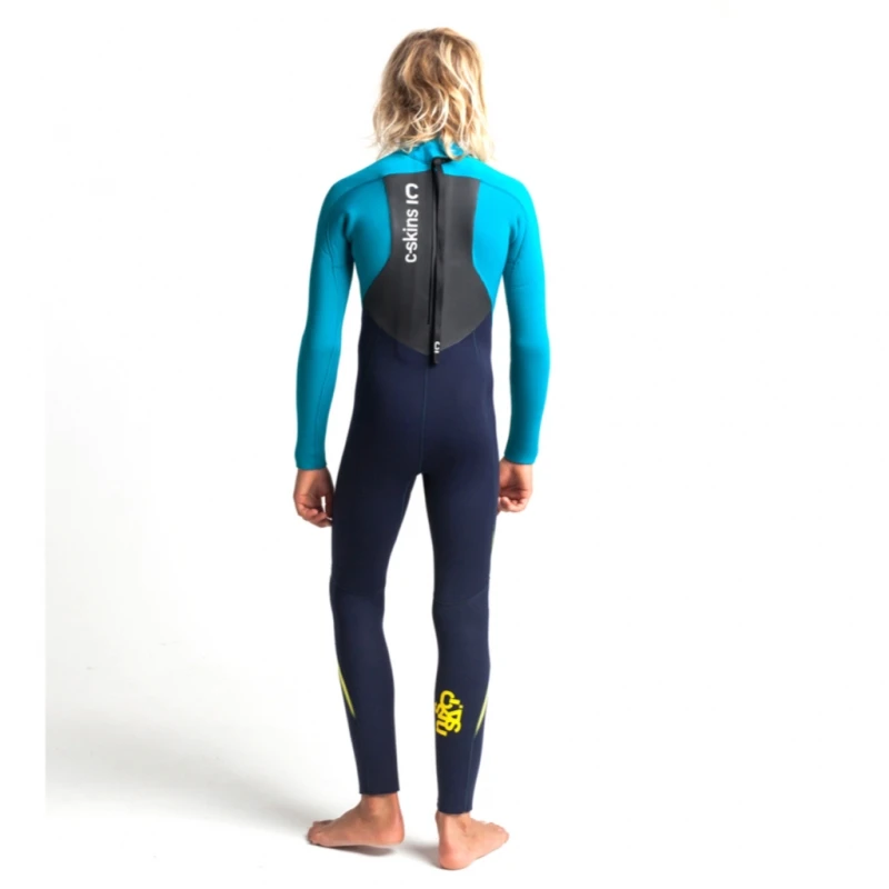C-Skins Junior Legend 5/4/3mm Wetsuit Back Zip Slate Ocean Teal - J2XL 4 C-Skins Junior Legend 5/4/3mm Wetsuit Back Zip Slate Ocean Teal - J2XL - Image 4