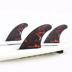 FCS II Filipe Toledo FT Thruster Surfboard Fins Medium -Surf Gear Shop fcsiift2021blkredinsidetriinboard 39516