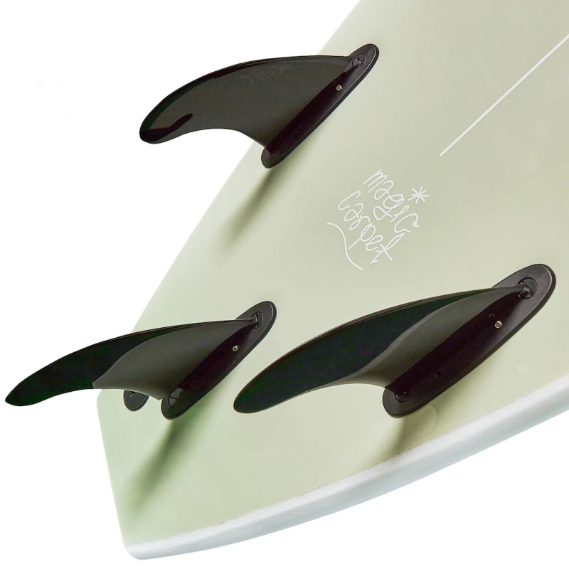 Foamie 7ft Magic Carpet Soft Surfboard White Olive 2 Foamie 7ft Magic Carpet Soft Surfboard White Olive - Image 2