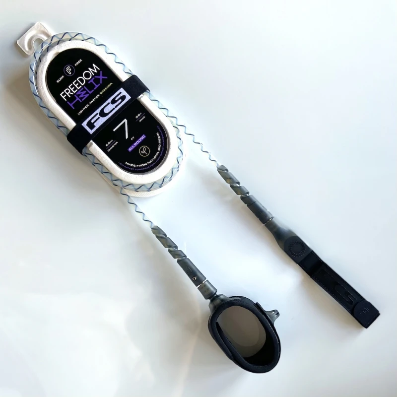 FCS 7ft Freedom Helix Leash Natural Black 1 FCS 7ft Freedom Helix Leash Natural Black