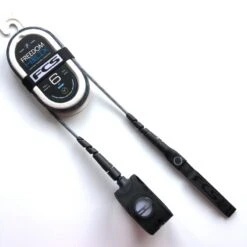 FCS 6ft Freedom Helix Comp Leash Smoke White